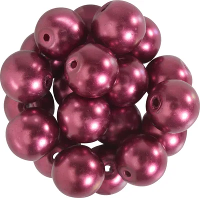 Produktbild von Glaswachsperlen Ø 10 mm, 20 Stück Dunkelrot
