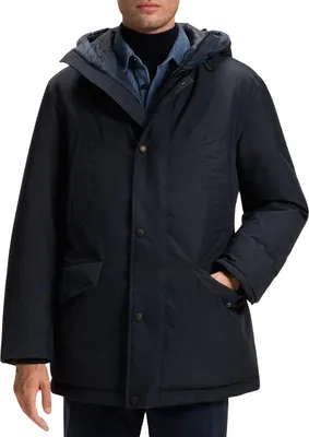 Produktbild von Boss Herren Jacke Osiass wasserabweisend reguläre Passform aus recyceltem Polyamid dunkelblau