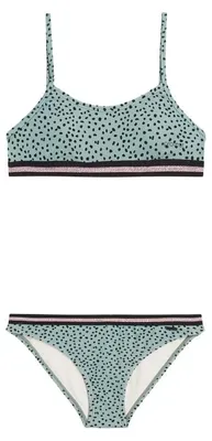 Produktbild von Protest Mädchen Neckholder-Bikini mit verstellbarem Nackenträger Leopardenmuster Größe 116