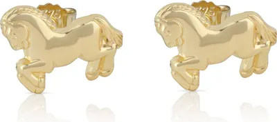Produktbild von Paar 375 Gelb Gold Gelbgold Pferd Kinder Ohrstecker Ohrringen Damen Mädchen 4947