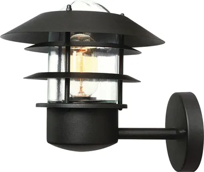 Produktbild von Wandlampe außen Schwarz IP44 E27 Glas Edelstahl Maritim Außenwandlampe Haus Garten