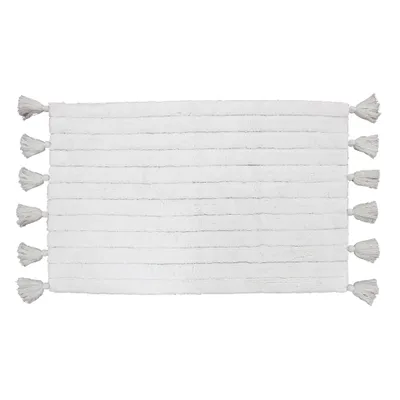 Image de Tapis - Douceur d'Intérieur - MINATIS - Coton - 50x80 cm - Blanc