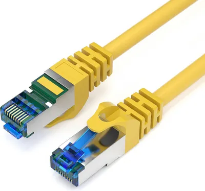 Produktbild von CAT 7 Patchkabel Ethernetkabel Netzwerkkabel Rohrkabel DSL LAN Kabel - Gelb 3m
