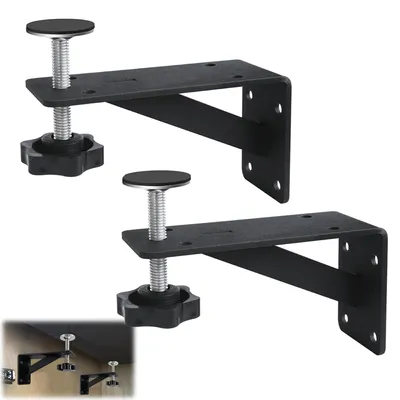 Unterbau-Spülenreparaturset, 2 Stück, verstellbar, bis 200 kg, schwarz