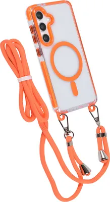 Obrázok produktu pre Puzdro na zadnú stranu TUNIQ pre Galaxy S24 – šnúrka na krk – Magsafe – oranžové