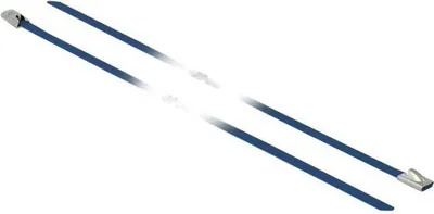 Immagine prodotto di DELOCK Edelstahlkabelbinder L 300 x B 4,6 mm blau 10 Stück