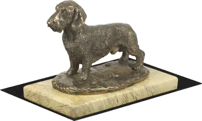 Produktbild von Art-Dog Dekofigur Dachshund Rauhhaar – Bronzepulver-Harz-Guss