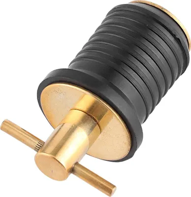 Image de 1in Rubber Brass Drain Plug THandle TwistIn Marine Accessories for Hull Livewell Boat Bilge Transom Seawall Baitwell