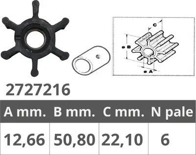 Produktbild von ORIGINAL JABSCO Impeller 673-0001-P