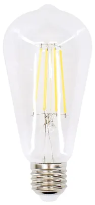 Productafbeelding van Bemko LED Filamentlamp Edison ST64 E27 Helder - 7W 2700K - Extra Warmwit - Vervangt 53W