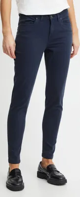 Image de fransa FRFOTWILL 2 Pantalon pour femme en denim avec passants de ceinture, en coton élasto, coupe ajustée