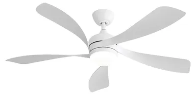 Image de Ventilateur de plafond, moteur à courant continu, éclairage LED réglable, blanc, 30 W, 220 V