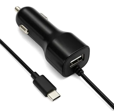 Produktbild von Kompaktes Auto-Ladegerät USB 2A + Kabel Typ-C