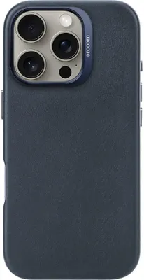 Immagine prodotto di Custodia MagSafe per Apple iPhone 16 Pro - Cover posteriore Decoded in vera pelle - Navy