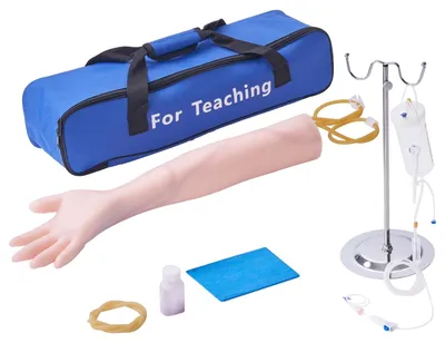 Produktbild von VEVOR Phlebotomie Übungskit, IV Venepunktur Intravenöse Schulungskit, Hochsimulations IV Übungsarm Kit mit Tragetasche, Üben und Perfektionieren von IV-Fähigkeiten, für Studenten, Krankenschwestern und Fachleute, Routine-Injektion