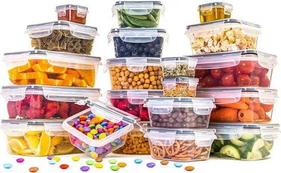 Immagine prodotto di Set di 40 contenitori in plastica ermetici per cucina e dispensa
