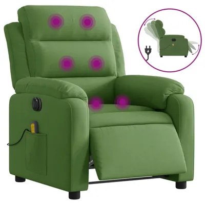 Immagine prodotto di vidaXL Sedia da massaggio elettrica in velluto verde chiaro
