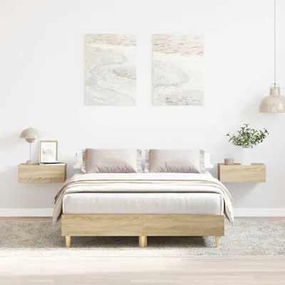 Produktbild von Bettgestell ohne Matratze Sonoma-Eiche 120x190 cm Holzwerkstoff - Klassische Betten