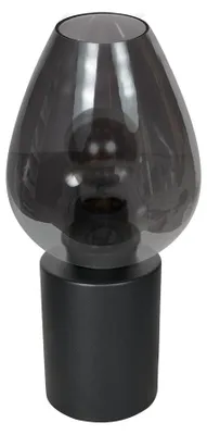 Image de Steinhauer - lampe de table - Bloeba - noir - verre métal - Ø 15cm - E27 - 4378ZW