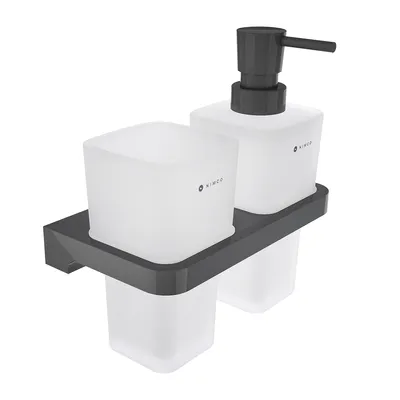 Productafbeelding van Tandborstelhouder met beker, Nimco Maya, zwart, MAC 2905831H-T-90