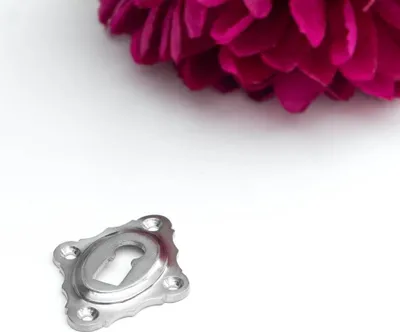 Produktbild von Schlüssellochrosette für Zimmertüren - edles Design |BB| Nickel Matt.