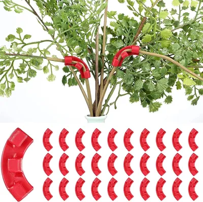 Produktbild von 30 Stück Pflanzenwachstum Bieger Clips Gardening Plant Support Fixture Kletterpflanzen Befestigung Clip 90 Grad Pflanzenclip für Pflanzenkontrolle Biegeclips für Pflanzenzweige