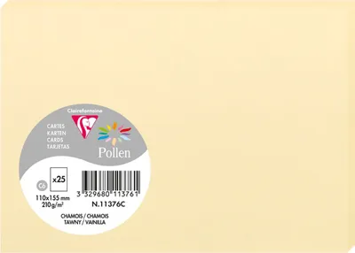 Produktbild von Karte Pollen C6 210g VE=10x25 Stück chamois