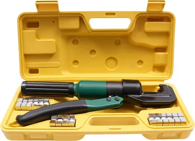 Immagine prodotto di Pinza idraulica manuale, forza di crimpatura 60 kN, 8 coppie di matrici, verde