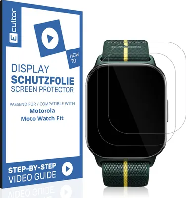 Produktbild von 2x 3D Schutzfolie Matt für Motorola Moto Watch Fit Display Flexibel Full Cover