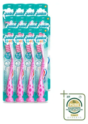 Obrázok produktu pre 12 ks zubných kefiek Aquafresh Junior – pre deti vo veku 6-8 rokov – balenie