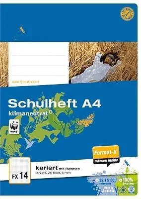 Produktbild von URSUS Ö-Heft A4 20BL kar. m. Rahmen OE14     *