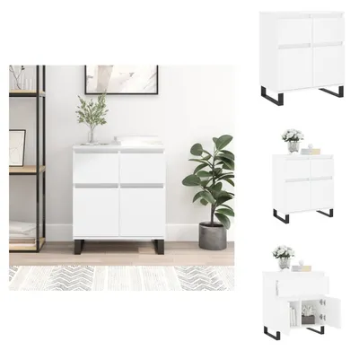 Image de vidaXL Sideboard Blanc 60x35x70 cm Bois composite - Sideboards