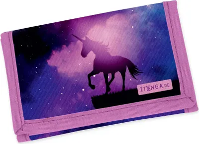 Produktbild von itenga Brustbeutel - EINHORN - Geld Beutel Börse Schlaufe Polyester