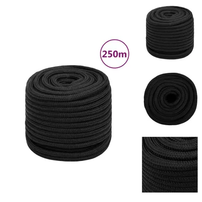 Obrázek produktu pro vidaXL Lodní lano černé 16 mm 250 m polypropylen - Lana