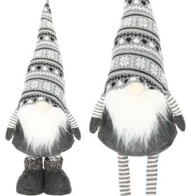 Produktbild von SPRINGOS Weihnachtszwerg Deko-Figur 54-86 cm Höhenverstellbar Zipfelmütze