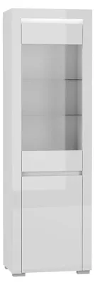 Produktbild von Vitrine Kasla mit 2 Türen, Weiß, 195cm