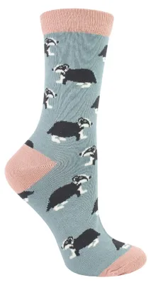 Produktbild von MISS SPARROW - Damen Socken mit Tieremotiv | Lustige Bambus Tiersocken Bunt