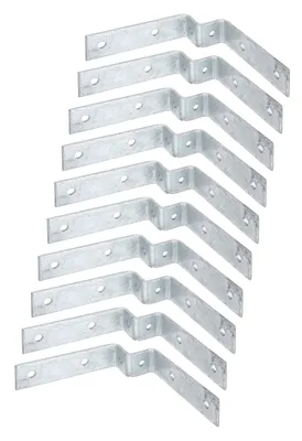 Immagine prodotto di Alberts 855819 Staffa di fissaggio, per palo universale, zincata a caldo, 30 x 30 x 119 mm, set da 10