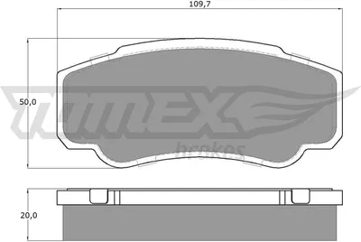 Produktbild von TOMEX brakes Bremsbeläge Satz Hinten Bremsklötze für FIAT Ducato Kastenwagen (250, 290) TX 12-46