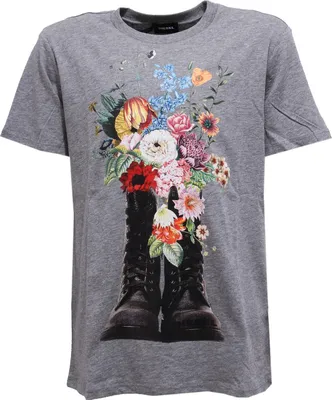 Produktbild von 2327Y Mädchen DIESEL-T-Shirt aus grauer Baumwolle