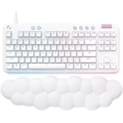 Produktbild von Logitech G 920-010414, Kabelgebunden, USB, Mechanischer Switch, QWERTY, RGB-LED, Weiß