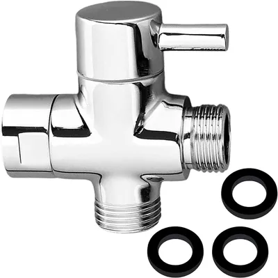 Productafbeelding van 2 inch ventiel - 20 mm douche G 1-2 - Kraanadapter messing - Douche-adapter omstelventiel douche voor handdouche - Gepolijst chroom