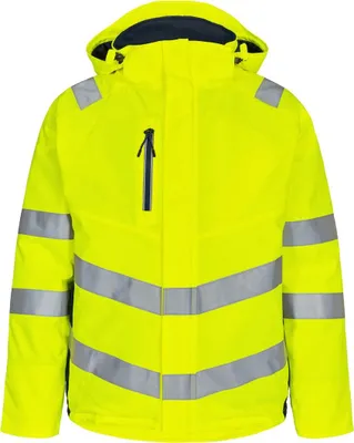 Produktbild von F. Engel Safety Winterjacke, Gelb/Blue Ink, Gr. 3XL