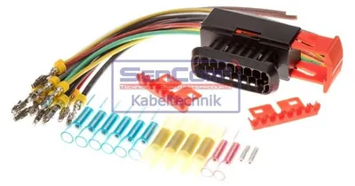 Image de Kit de réparation de câbles pour ventilateur de chauffage intérieur (système de préchauffage moteur) SenCom, modèle 10177, pour OPEL Vivaro A, version utilitaire (X83), matériau : CuSn (cuivre-étain)
