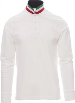 Produktbild von Herren Poloshirt "LONG NATION" - Payper Weiss/Italien S
