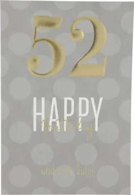 Produktbild von Depesche Zahlenkarten - Das beste Alter Sortierung : 52 Happy Birthday und alles Gute! Zahlenkarte Sortierung: 52 Happy Birthday und alles Gute!