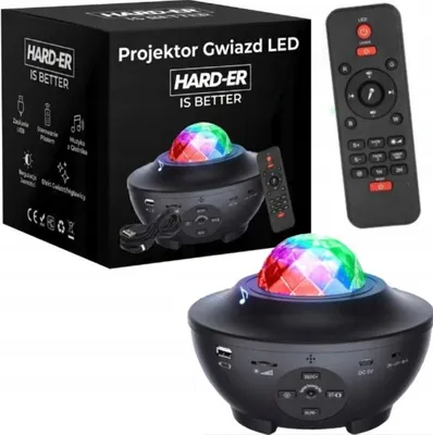 Immagine prodotto di Proiettore Stelle Led Con Altoparlante Bluetooth 21 Effetti Luminosi Telecomando Timer Luminosità Regolabile E Velocità Di Rotazione