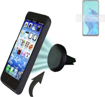 Produktbild von K-S-Trade Kompatibel mit Oppo Reno5 A 5G Auto Handy Halterung KFZ Halter Lüftungsgitterhalterung Air Vent mount Smartphone Halter