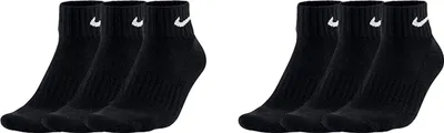 Produktbild von 6 Paar Nike Herren Damen One Quater Socks Kurze Socke Knöchelhoch - Farbe: Schwarz - Größe: 42-46