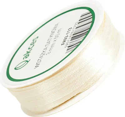 Obrázok produktu pre Krémová saténová stuha - 3 mm x 45 m